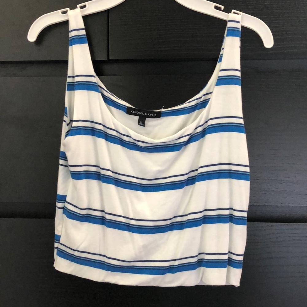 blue striped tank top from PacSun
